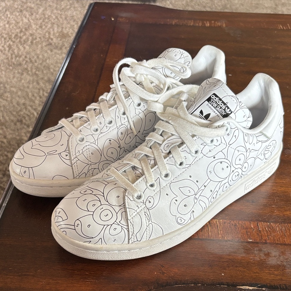 Adidas Women's Floral White Sneakers